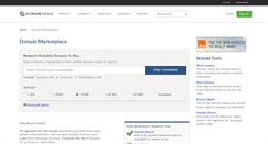 Desktop Screenshot of marketplace.domaintools.com