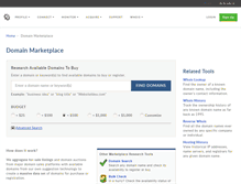 Tablet Screenshot of marketplace.domaintools.com